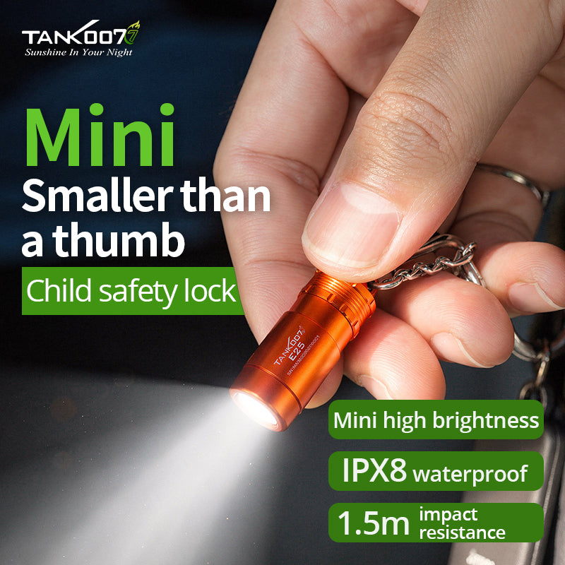 TANK007 E25 mini EDC keychain flashlight