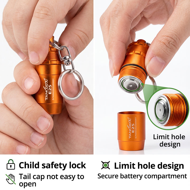 TANK007 E25 mini flashlight feature 3
