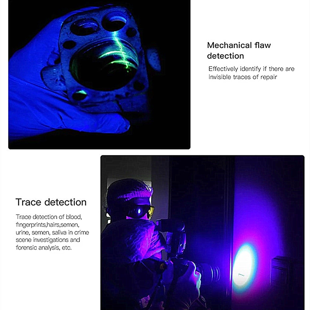 Tank007 UV122 NDT forensic dual LED torch white uv 365 flash light black light flashlight torchlight rechargeable 365nm flashlight uv